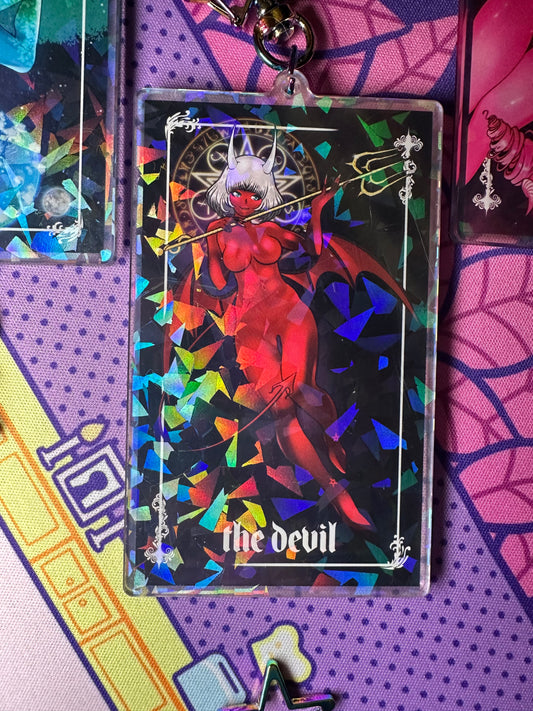 The Devil tarot keychain