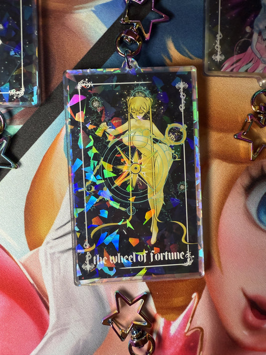 The Wheel of Fortune tarot keychain