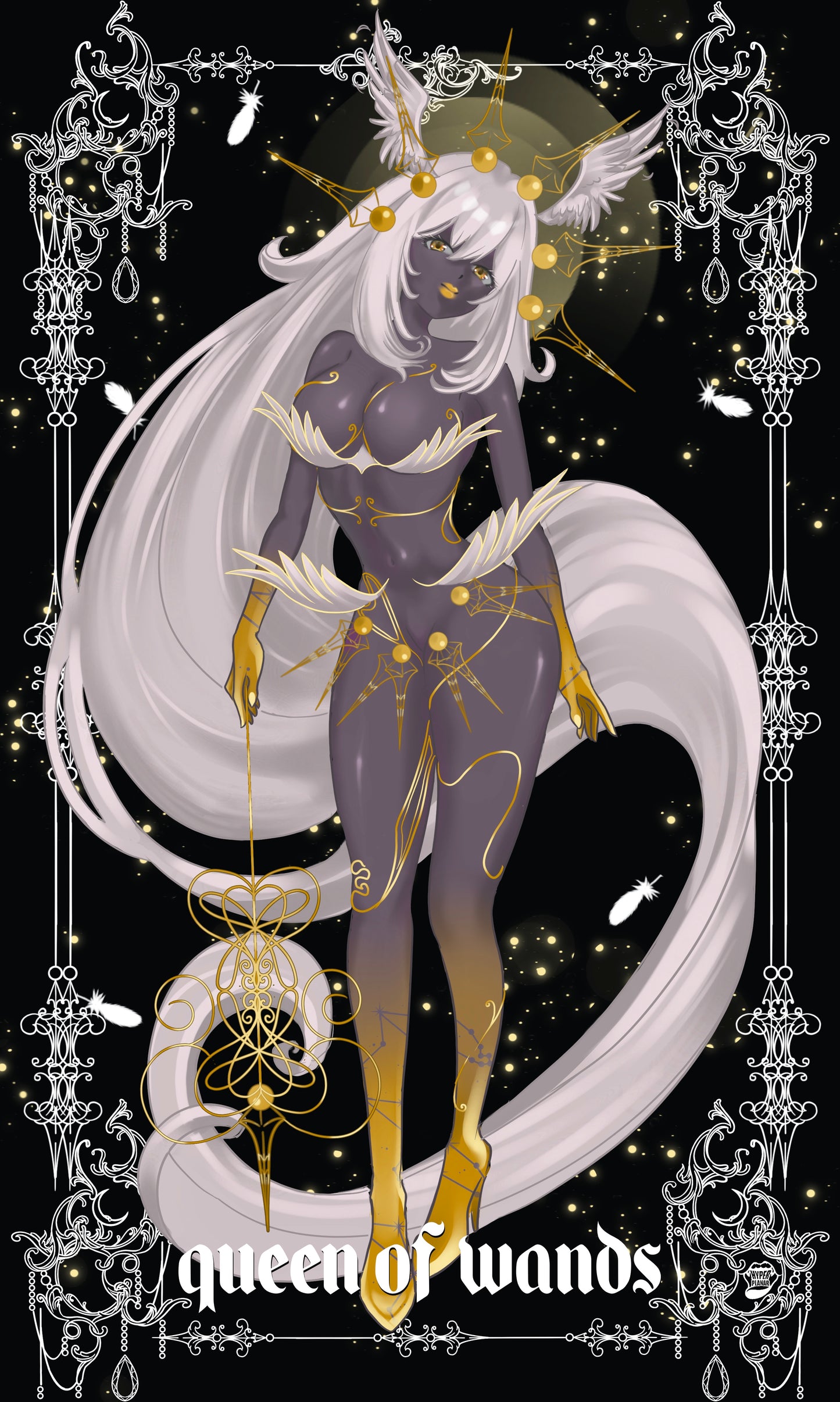 Queen of wands mini print