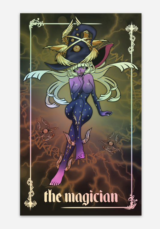 The magician holographic tarot sticker