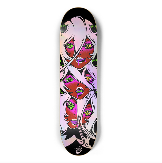 Scarlet Oni Holographic Skate Deck