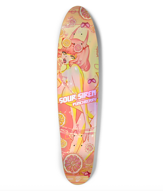 Sour Siren Punchberry Holographic Longboard Deck