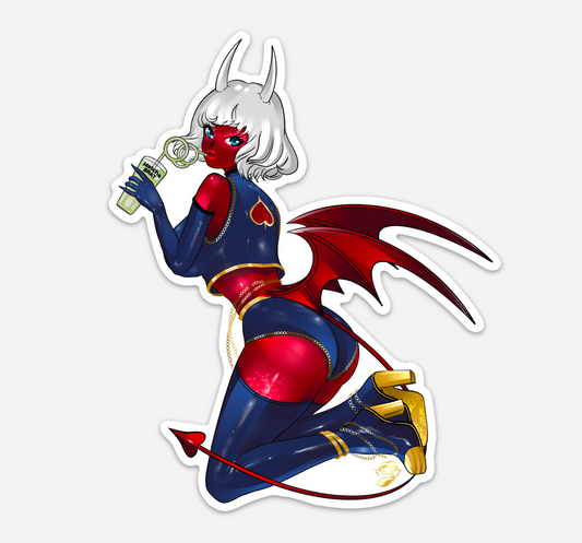 Aries matcha brat matte sticker