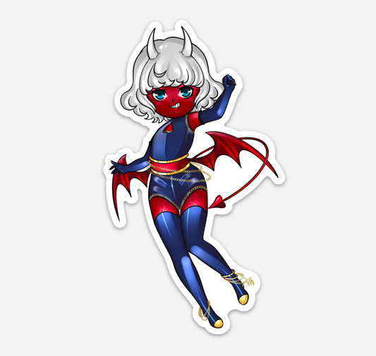 Chibi Aries smug matte sticker