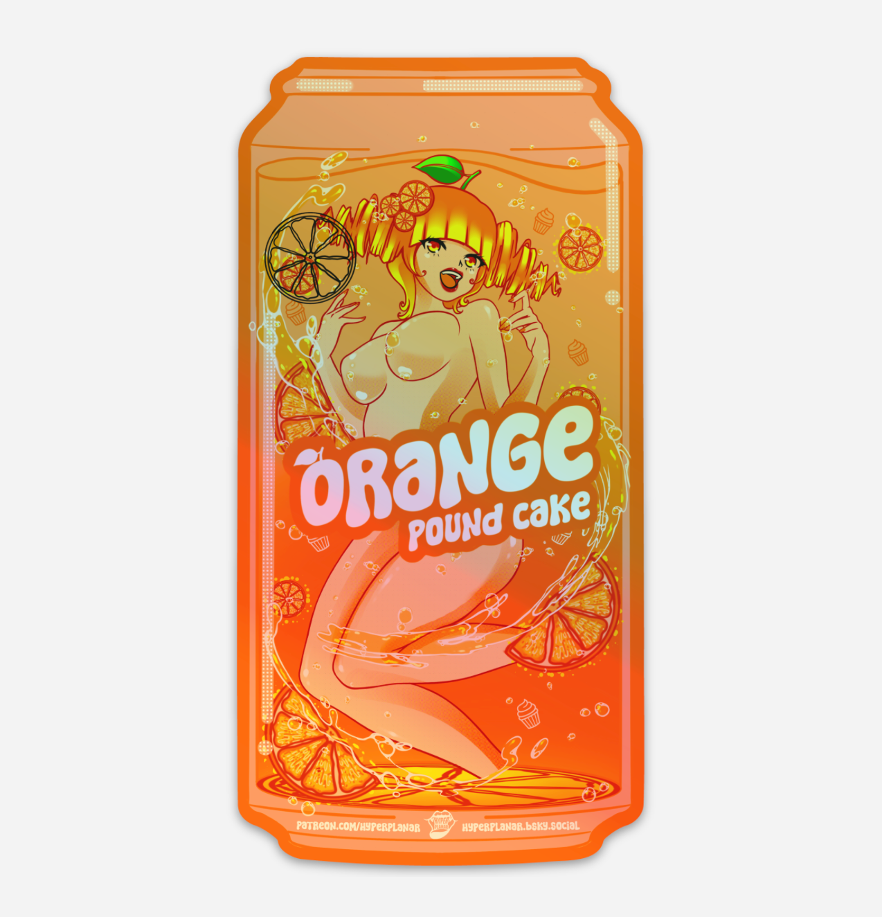 Pegatina holográfica de especias de calabaza