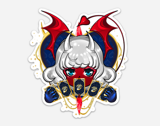 Chibi Aries tarot matte sticker