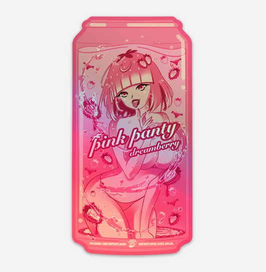 Pink panty dreamberry holographic sticker