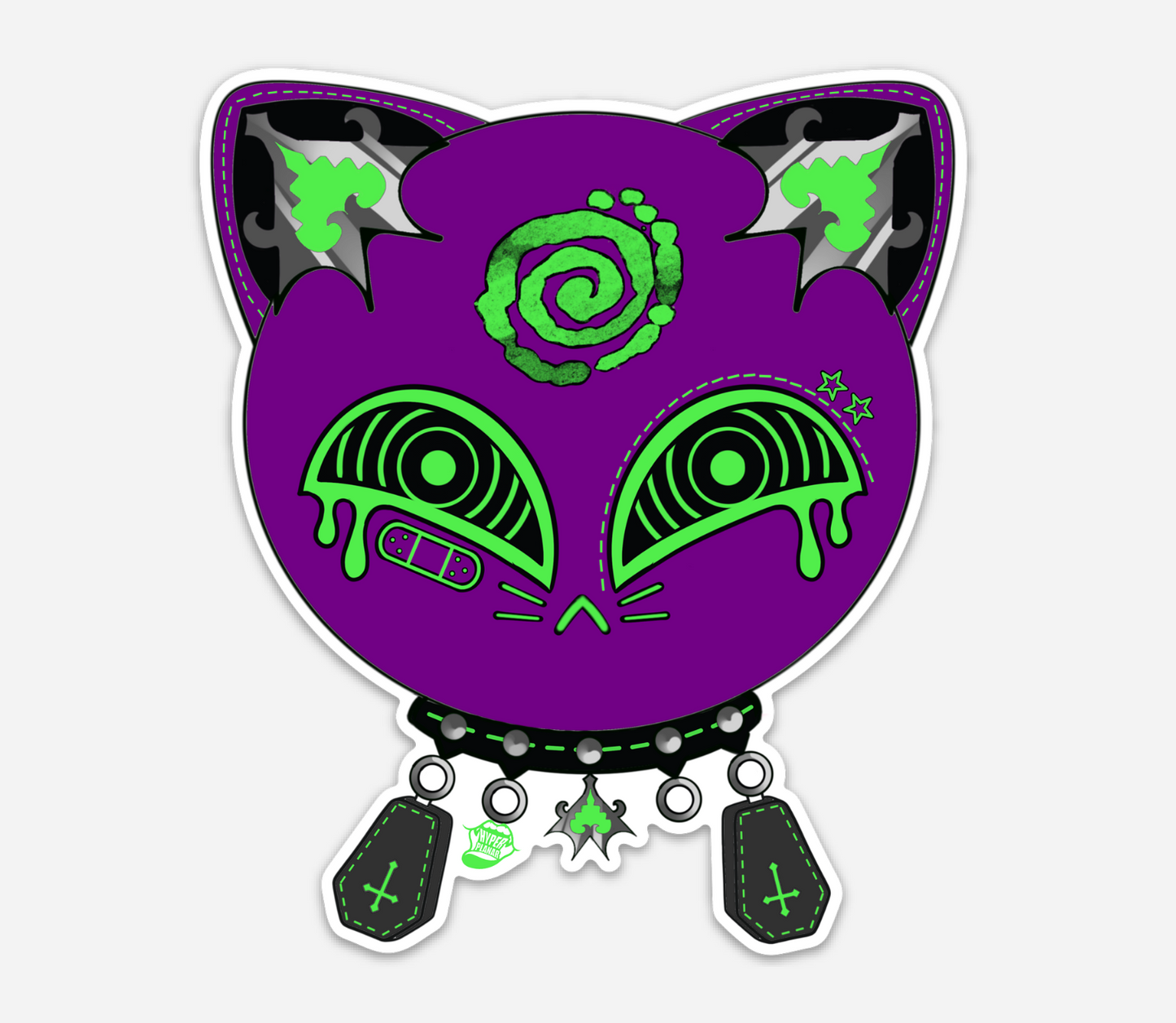 Hex Cursed Cat Magnet