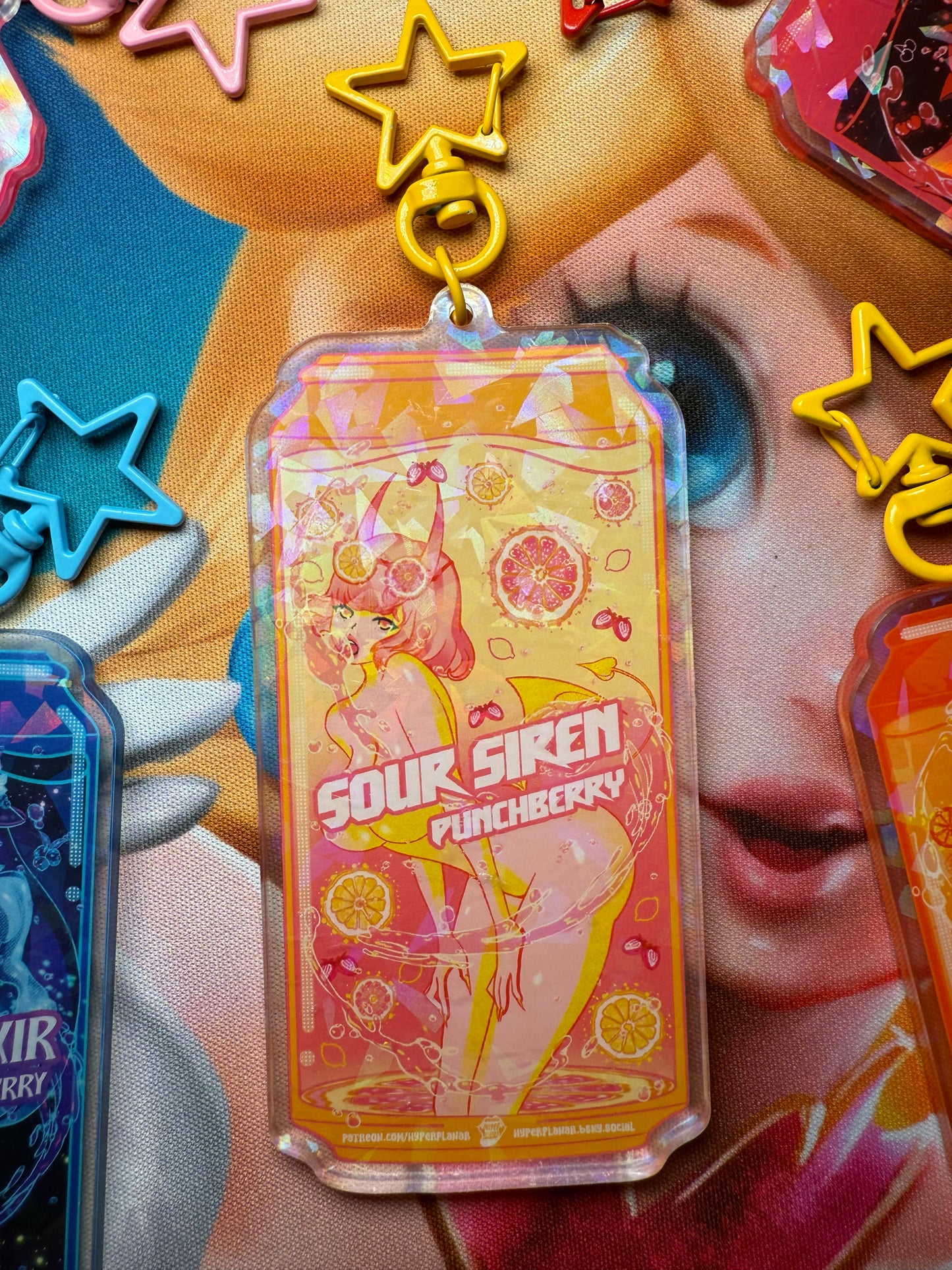 Sour Siren Punchberry keychain