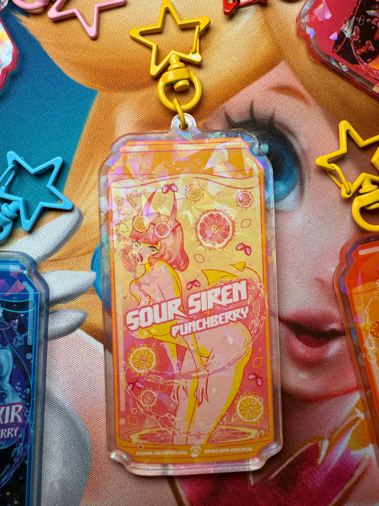 Sour Siren Punchberry keychain