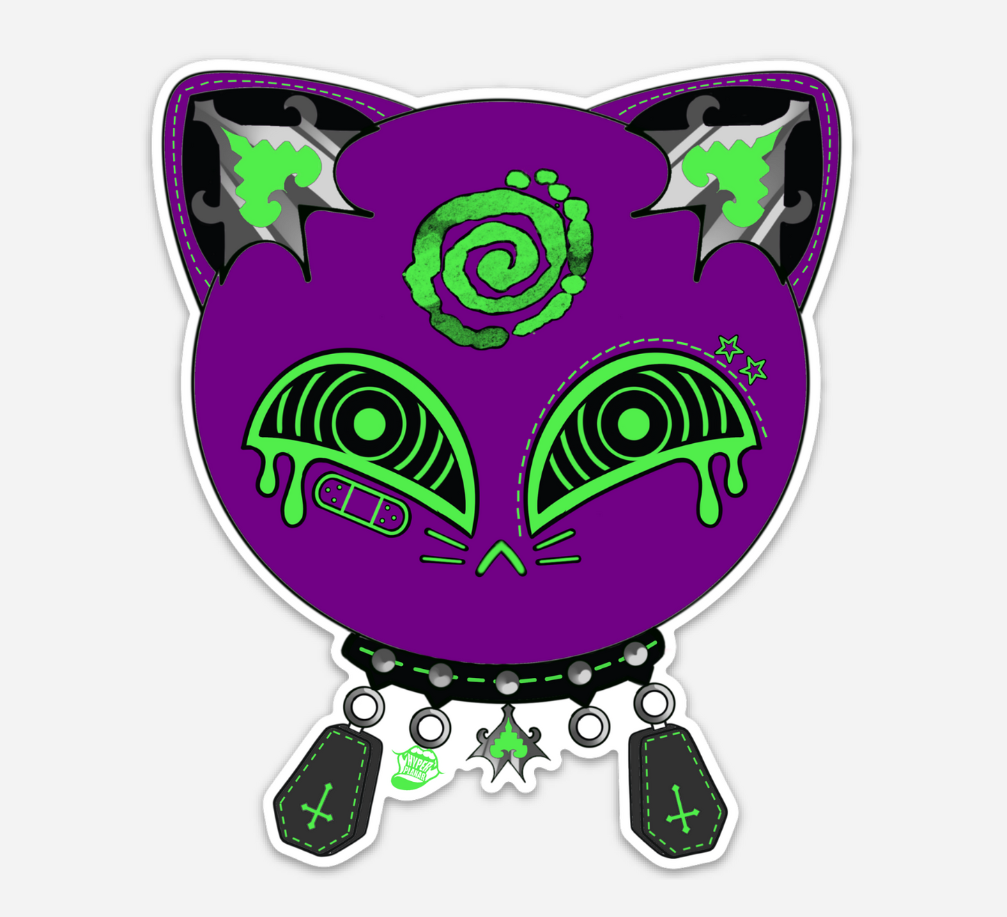 Hex Cursed Cat Magnet