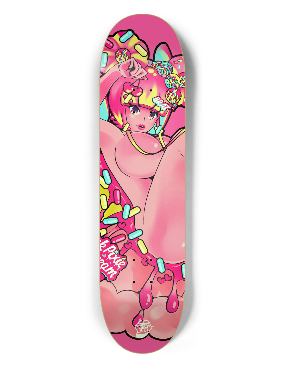 Fresas Glow In The Dark Skate Deck