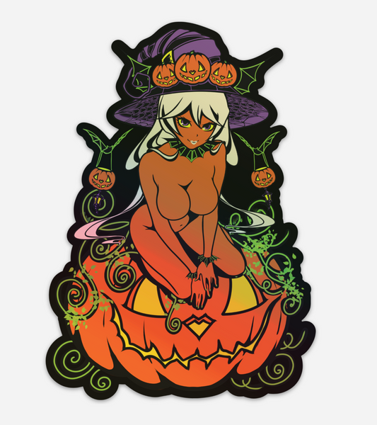 Pumpkin spice holographic sticker