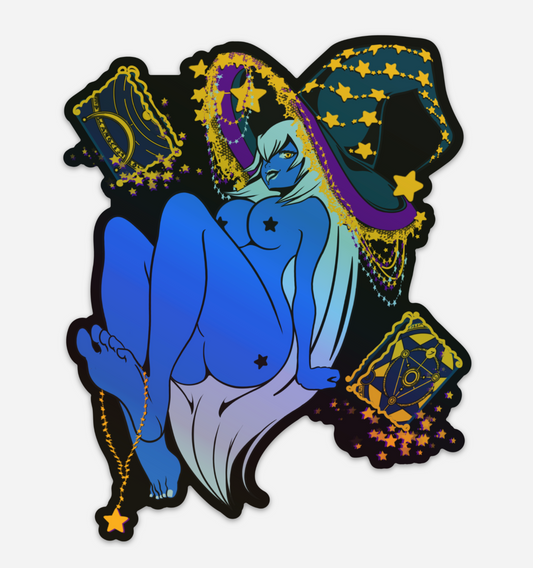 Midnight holographic sticker